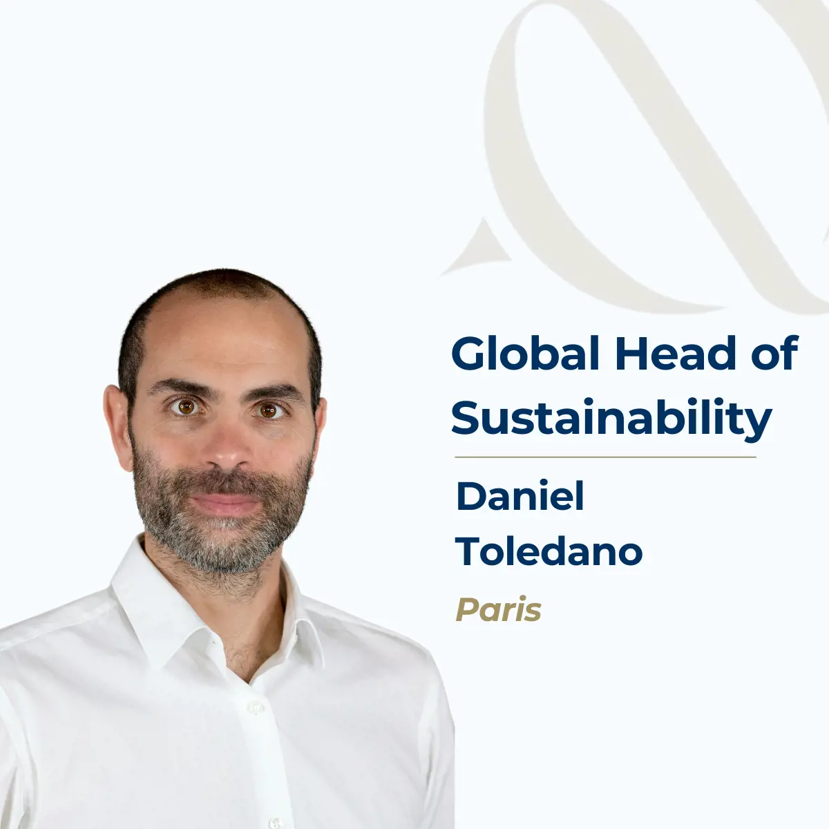 DANIEL TOLEDANO GLOBAL HEAD SUSTAINABILITY Wsbold